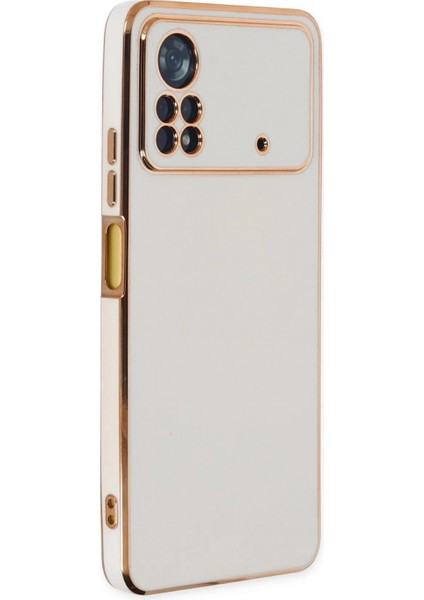 Xiaomi Poco X4 Pro 5g Kılıf Volet Silikon - Beyaz