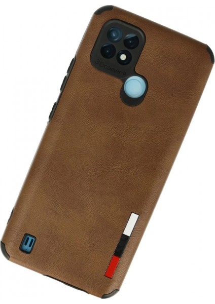 Realme C21 Kılıf Loop Deri Silikon - Kahverengi fiyatları