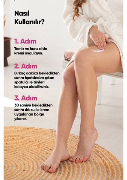 Hızlı ve Etkili Tüy Dökücü Krem, Tüm Cilt Tipleri Için Güvenle Kullanılabilir fiyatları