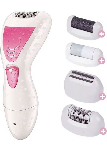 4'ü Bir Arada Su Geçirmez Epilasyon ve Topuk Törpüsü VGR-713