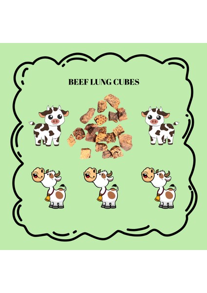 %100 Doğal Dana Akciğer Küp 1x1 cm 250GR Köpek Ödül ve Eğitim Maması – Katkısız, Koruyucusuz, Yüksek Proteinli Doğal Çiğneme Atıştırmalığıı