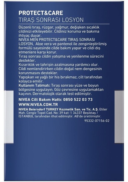 Erkek Tıraş Sonrası Losyon, Ferahlatıcı, Nemlendirici, Pantenol, Aloe Vera 100ML modelleri