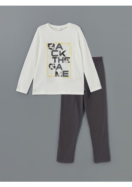 Yeni Sezon Bisiklet Yaka Erkek Çocuk Pijama Takımı modelleri