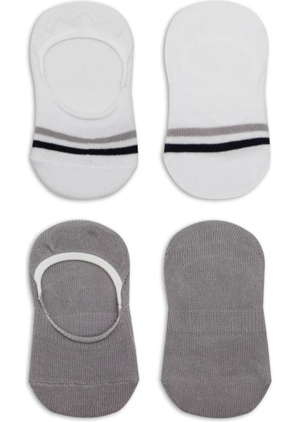 Bistyle 2'li Penye Babet Silikon Çemberli Çorap 30102 Gri Beyaz fırsatları