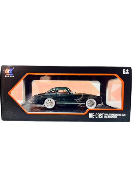 1:24 Metal Model Koleksiyon Araba Mercedes-Benz 300 Sl Yeşil 21 cm CZ174B