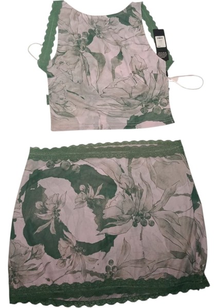 File Alt Üst Etek Takımı , Kadın Gece Giyim Alt Üst Takım indirimleri