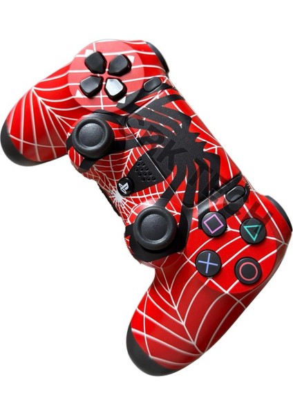 Ps4 Dualshock 4 V2 Gamepad Yeni Nesil Kol Spider-Man Desenli Pc + Ps4 + 1.5 mt Şarj Kablosu fırsatları