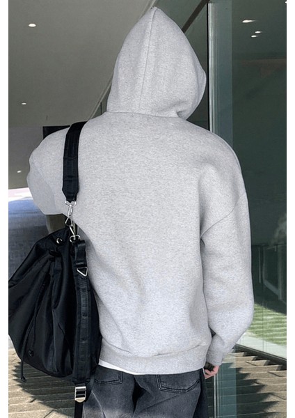Erkek Sweatshirt Kanguru Cepli Içi Polarlı 3 Iplik Kapüşonlu Oversize sweatshirt Kanguru-Sweatshırt modelleri