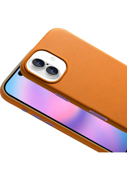 iPhone 17 Kılıf M-Safe Şarj Özellikli Pu Deri Görünümlü Kupra Kılıf fiyatları