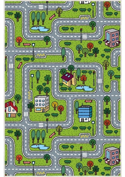 Minik Şehir, Büyük Hayaller: Oyun Halısıyla Keşfe Çık Eğitici Kaymaz Taban Oyun Halısı fırsatları