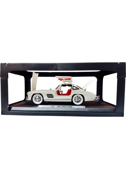 1:24 Metal Model Koleksiyon Araba Mercedes-Benz 300 Sl Beyaz 21 cm CZ174B