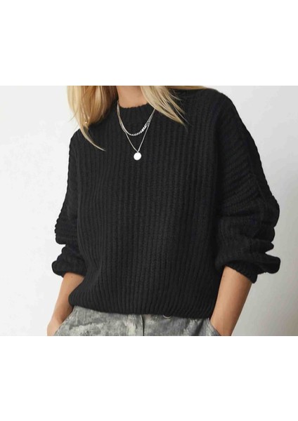 Bisiklet Yaka Triko Kazak fırsatları