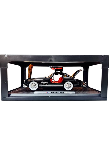 1:24 Metal Model Koleksiyon Araba Mercedes-Benz 300 Sl Siyah 21 cm CZ174B