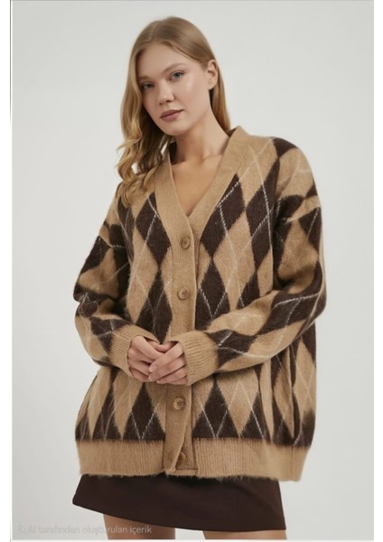 Kadın Ekose Desenli Premium Hırka fiyatları