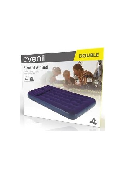 Floked Airbed Çift Kişilik 191CM*137CM*22CM