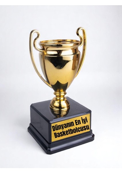 Dünyanın En Iyi Basketbolcusu Baskılı Ödül Kupası 23 cm Basketbolcuya Hediyelik Eşya