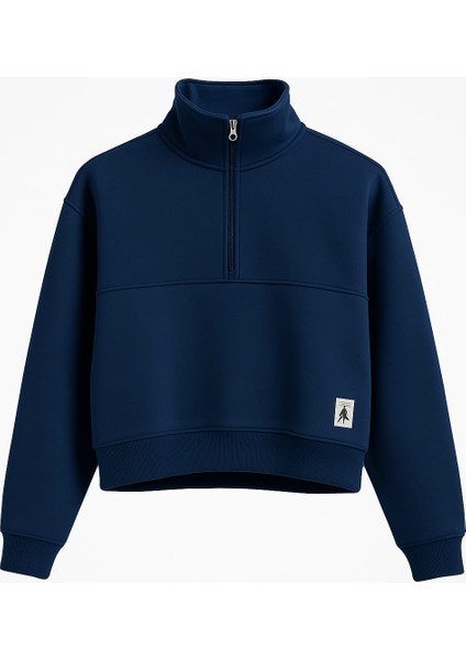 Yarım Fermuarlı Orta Boy Üç Ip Kadın Sweatshirt fiyatları