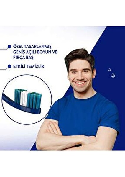 Diş Fırçası 2 Parça Ergonomik Tasarım Orta Sertlikte Etkili Temizlik indirimleri