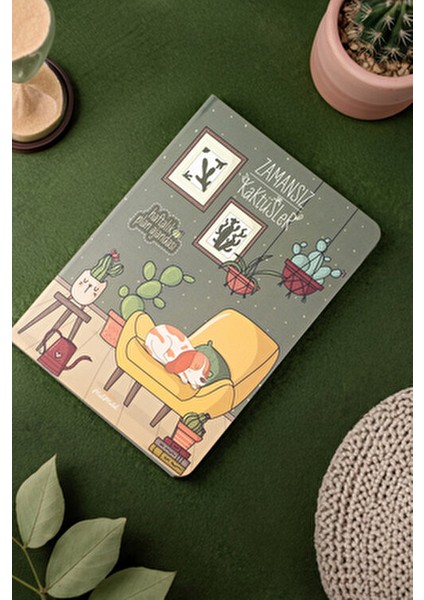 Melek Kaktüs Zamansız Opuntia Defter 15x21,5 cm Yeşil Renkli Desenli fiyatları