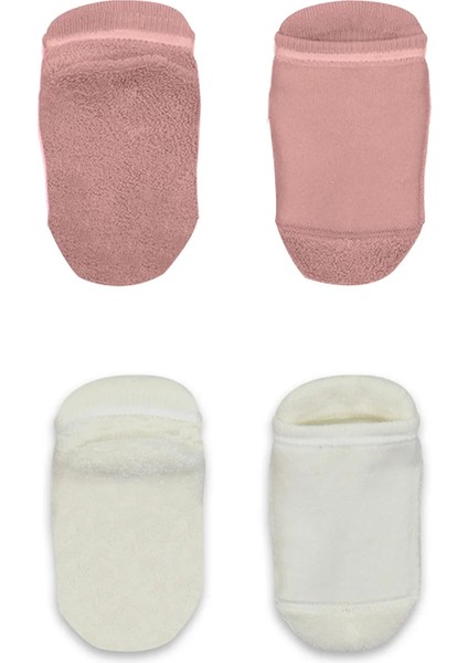 Bistyle 2'li Altı Havlu Sneakers Kaymaz Çorap 20501 Ekru Pudra modelleri