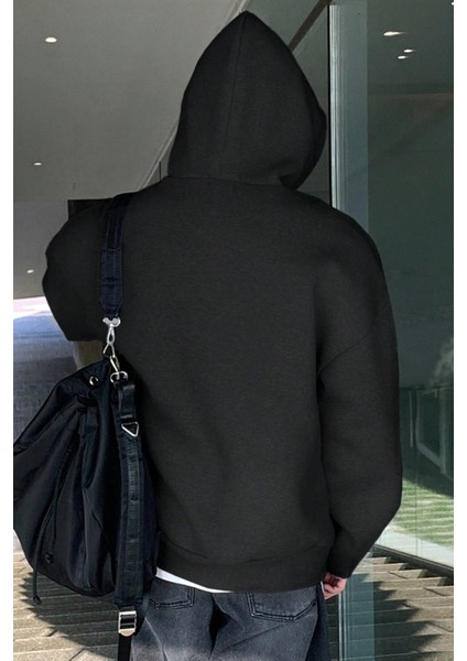 Erkek Sweatshirt Kanguru Cepli Içi Polarlı 3 Iplik Kapüşonlu Oversize sweatshirt Kanguru-Sweatshırt modelleri