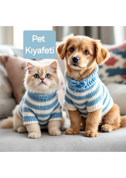El Yapımı Örgü Yün Pet Kıyafeti – Pet Kazak | El Işi Kedi ve Köpek Giysisi