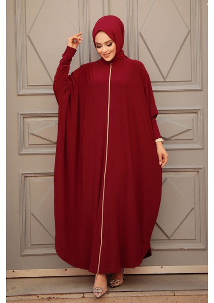 Bordo Tesettür Ferace 1772BR modelleri