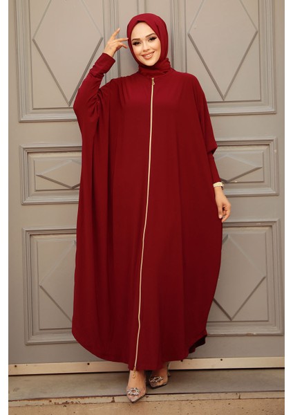 Bordo Tesettür Ferace 1772BR fırsatları