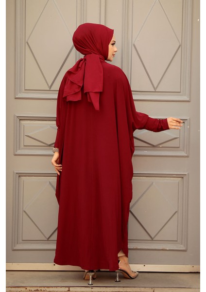 Bordo Tesettür Ferace 1772BR indirimleri