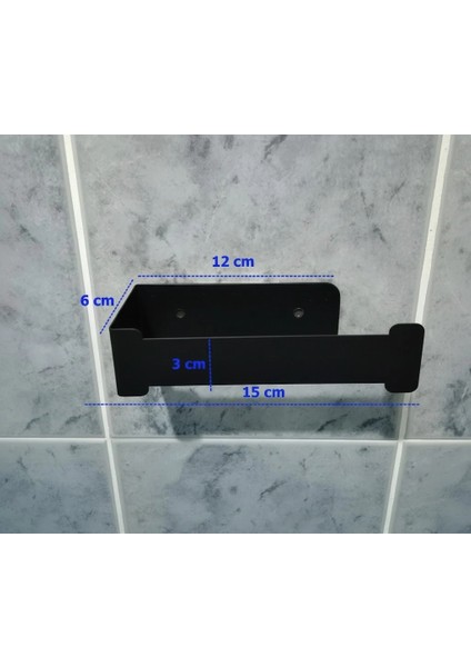 Lazer Kendinden Yapışkanlı Wc Kağıtlık Mat Siyah fiyatları