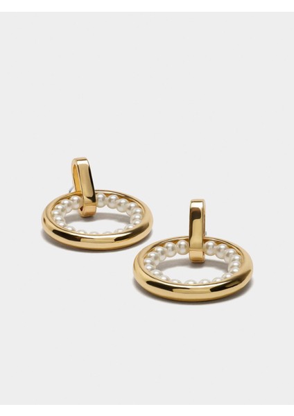 Inci Görünümlü Halka Küpe modelleri