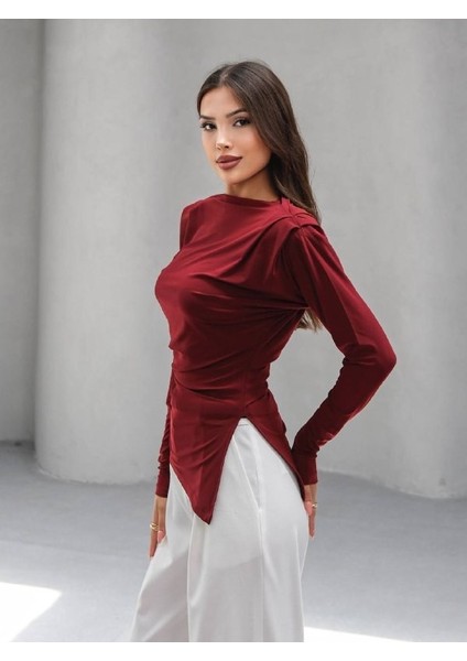 Asımetrık Kesım Vatkalı Bluz fırsatları