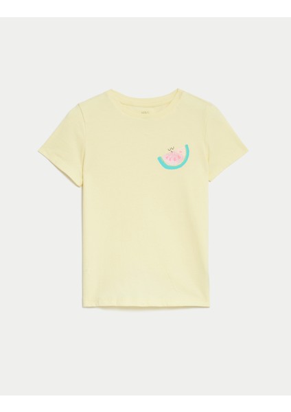 Saf Pamuklu Kısa Kollu T-Shirt (2-7 Yaş) fırsatları