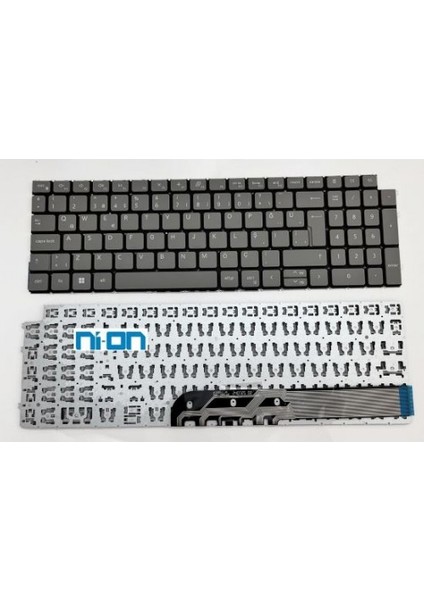 Nion Dell Inspiron 15 3520 Uyumlu Notebook Klavye (Açık Gri Tr)