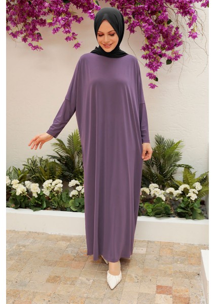 Neva Style - Yarasa Kol Gül Kurusu Tesettür Ferace 17801GK fiyatları