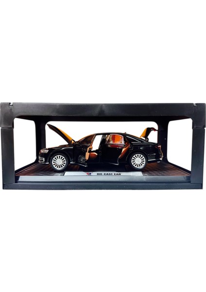 1:24 Metal Model Koleksiyon Araba Audi A8 Siyah 21 cm CZ150B