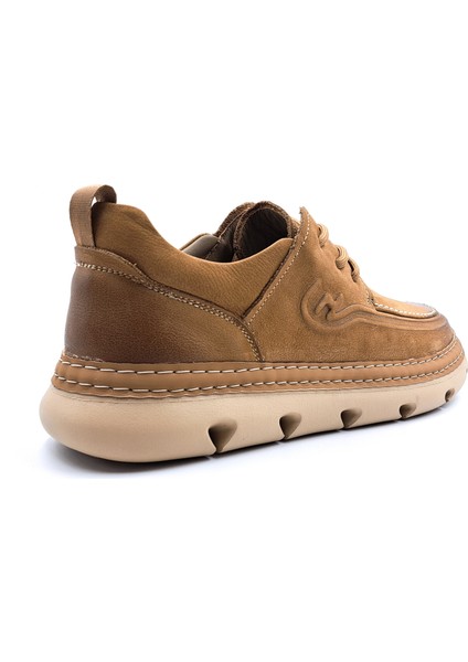 G25K551 Hafif Tasarım Hakiki Nubuk Deri Erkek Camel Kahverengisi Konfor Ayakkabı fırsatları