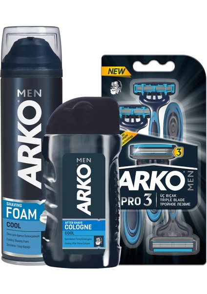 Erkek Bakım Seti: Köpük, Bıçak, Kolonya ile Şıklık ve Tazelik Sağlar