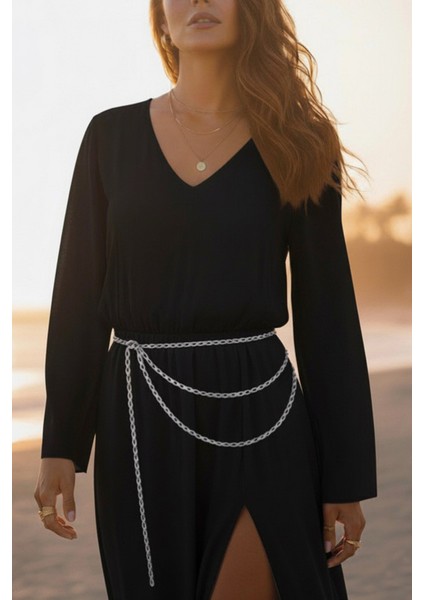 Pınkmark Kadın Gümüş 3 Zincirli Kemer PMKM25667 indirimleri