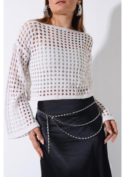 Pınkmark Kadın Gümüş 3 Zincirli Kemer PMKM25667