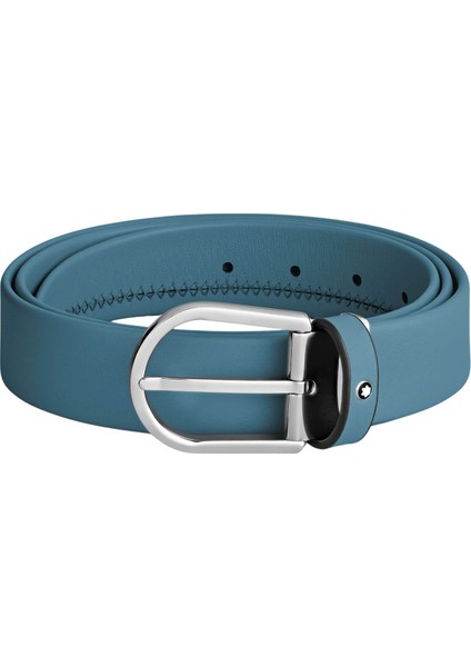 At Nalı Tokalı Dumanlı Mavi Deri Kemer 199646