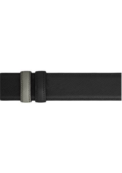 Gri ve Siyah 35 mm Çift Taraflı Deri Kemer Kayışı 199673 modelleri