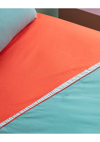 Allure King Size %100 Pamuk Nevresim Takımı - Turkuaz