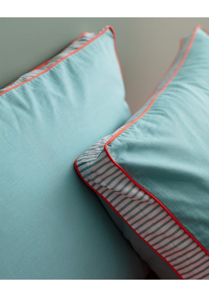 Allure King Size %100 Pamuk Nevresim Takımı - Turkuaz