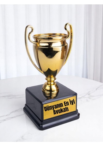 Dünyanın En Iyi Avukatı Baskılı Ödül Kupası 23 cm Avukata Hediyelik Eşya