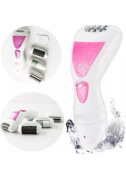 4'ü 1 Arada Su Geçirmez Epilasyon ve Tüy Alma Cihazı, Topuk Törpüsü, Beyaz fırsatları