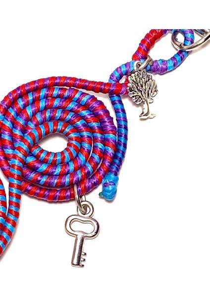 El Yapımı Bereket Charmı – Nazar Boncuklu, Anahtarlı ve Balık Figürlü Püsküllü Çanta Süsü indirimleri