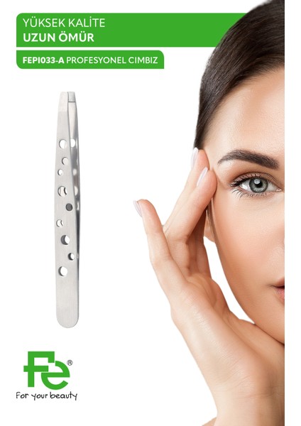 Profesyonel Düz Uçlu Cımbız, Hassas ve Dayanıklı, Güçlü Tutma Özelliği