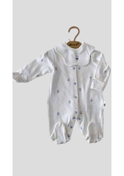 Biorganik Love Çiçekli Yenidoğan Tulum