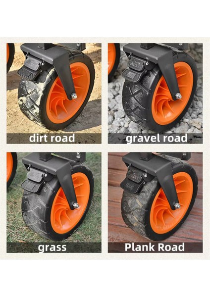 Yüksek Kapasite Frenli Su Geçirmez Katlanır Vagon El Arabası Kamp Piknik Plaj Pazar Market Koli Yük Paket